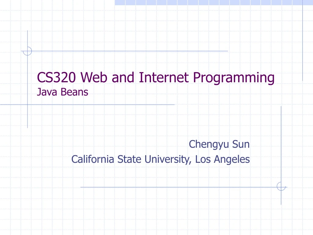 cs320 web and internet programming java beans