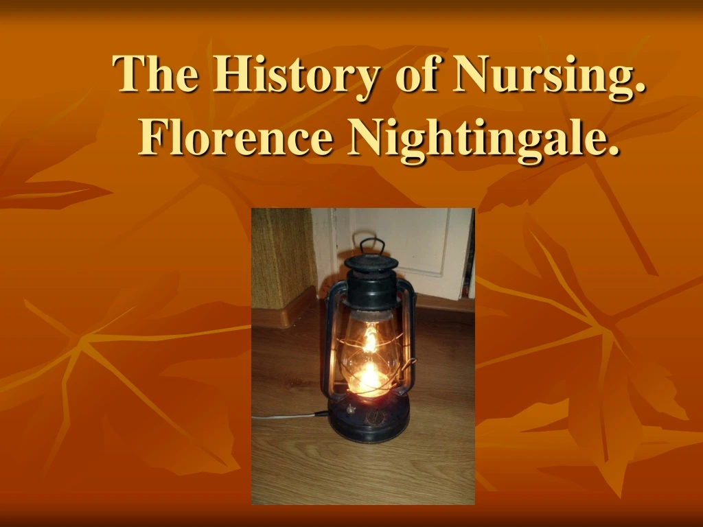 the history of nursing florence nightingale