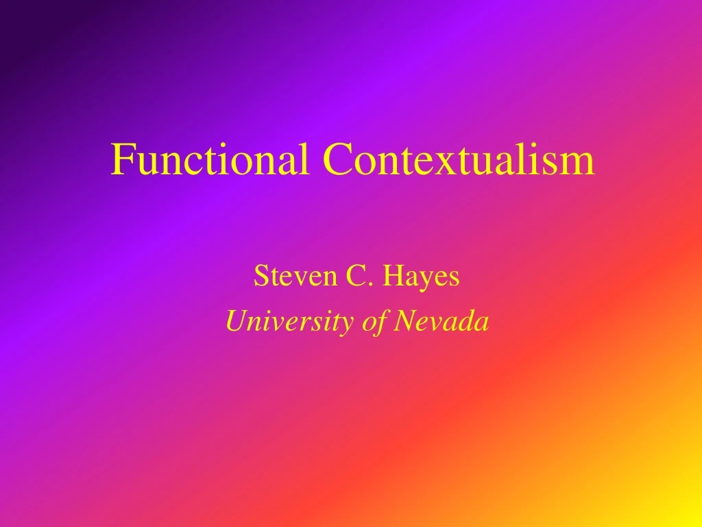 functional contextualism