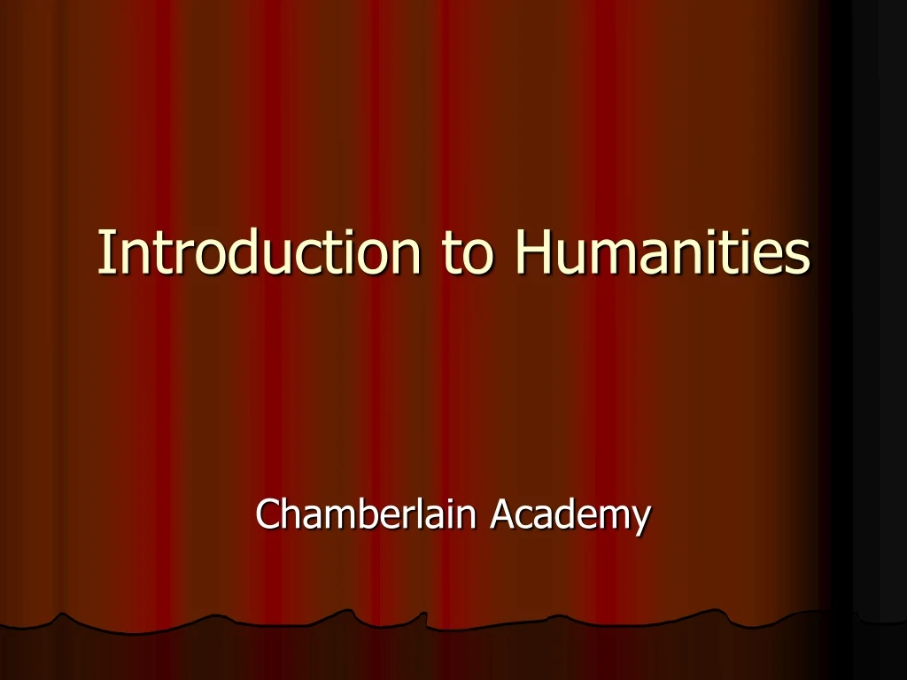 introduction to humanities