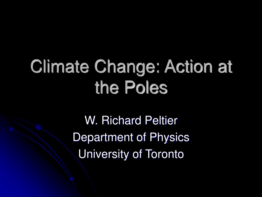 climate change action at the poles
