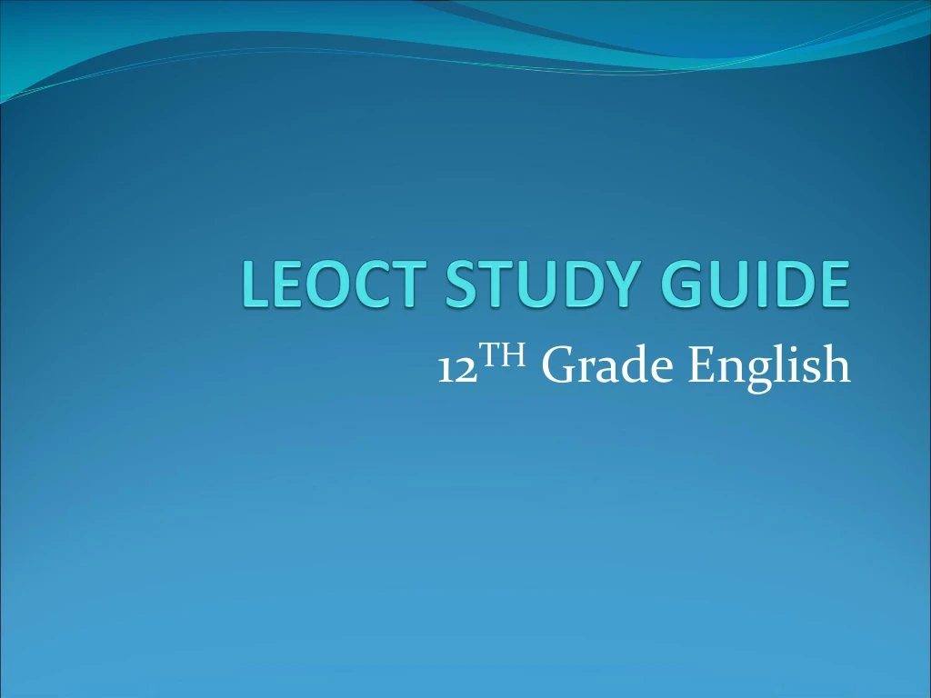 leoct study guide