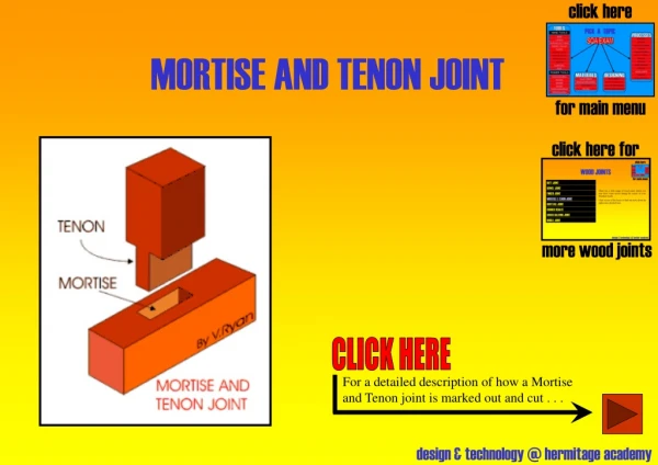 MORTISE AND TENON JOINT