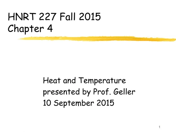 HNRT 227 Fall 2015 Chapter 4