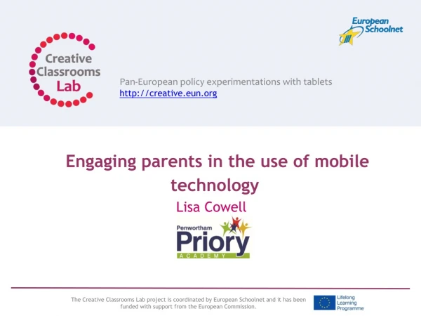 Pan-European policy experimentations with tablets creative.eun