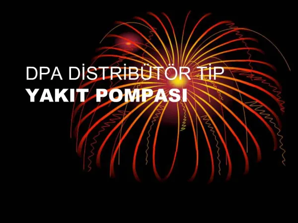 DPA DISTRIB T R TIP YAKIT POMPASI