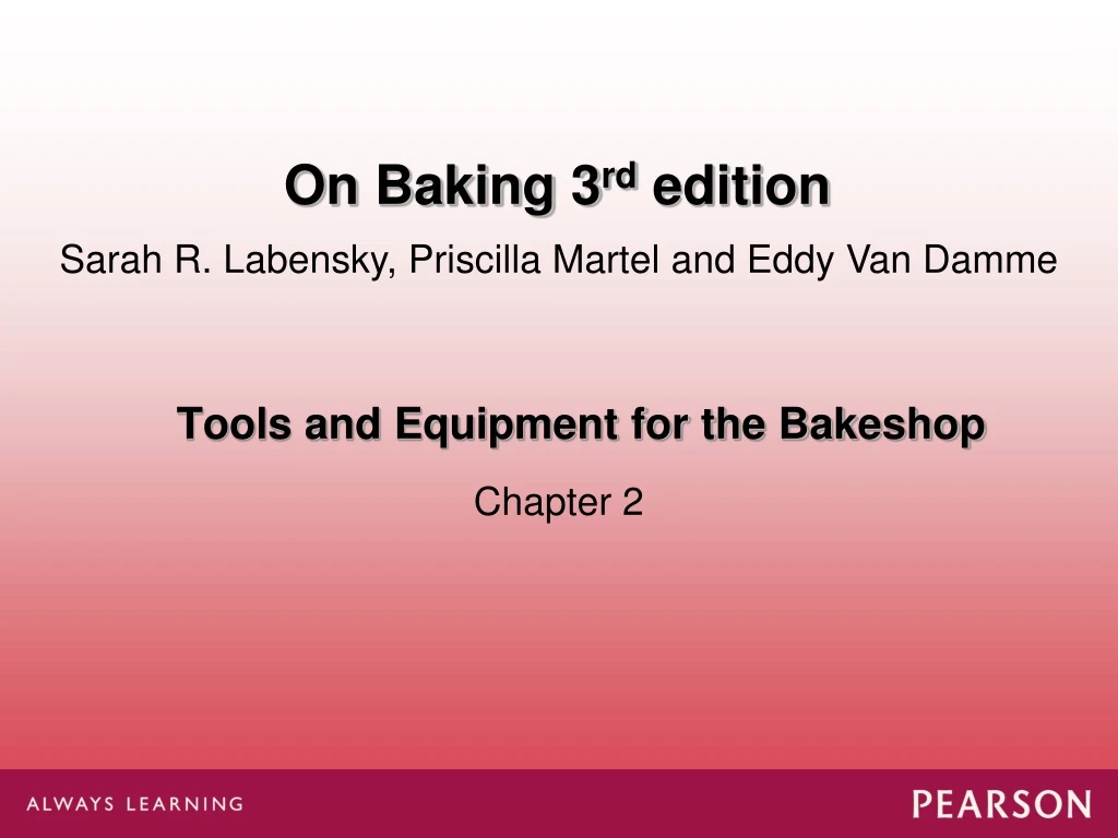 tools and equipment for the bakeshop