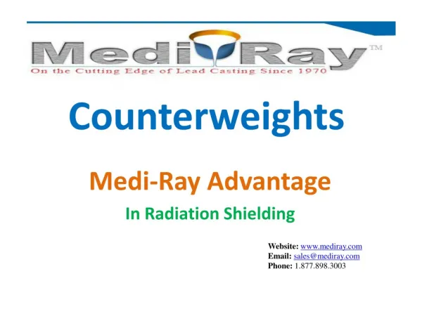 Medi-Ray | Leading Manufacturer of Lead Counterweights