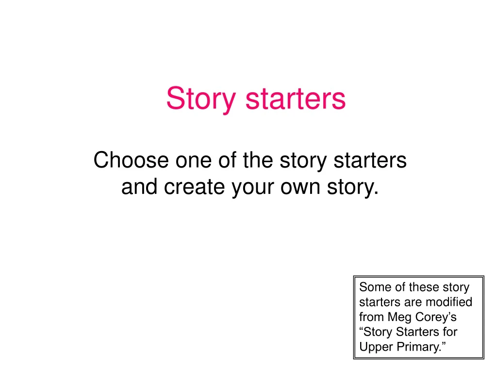 story starters