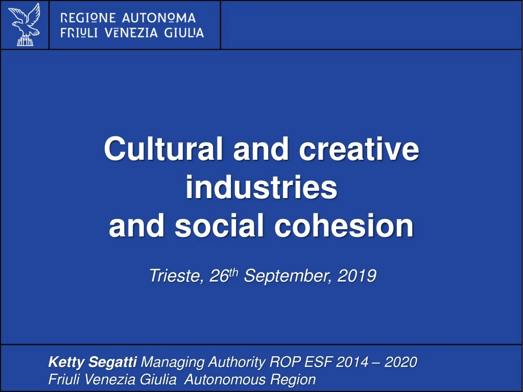 cultural and creative industries and social