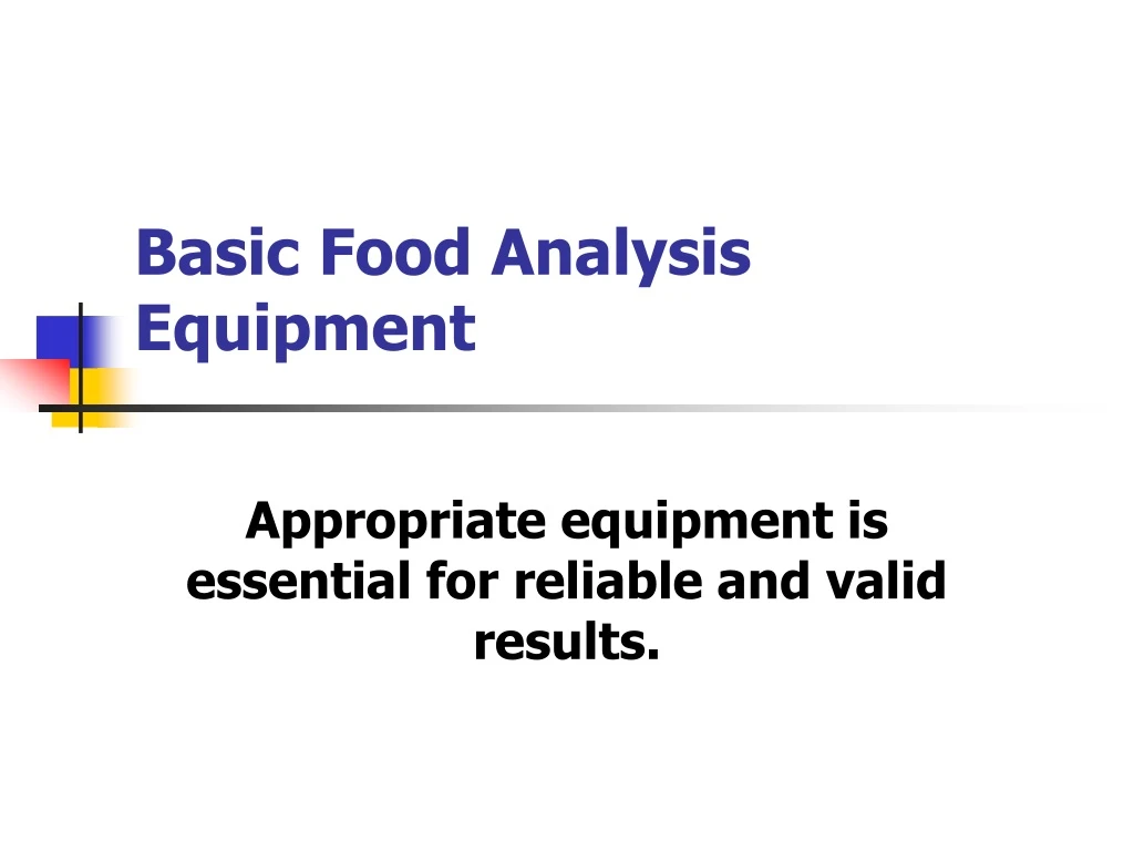 basic food analysis equipment