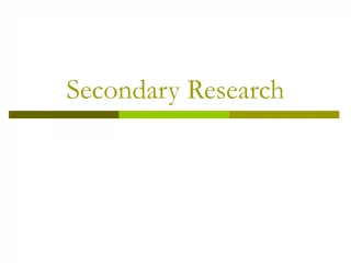 Secondary Research - slide 1