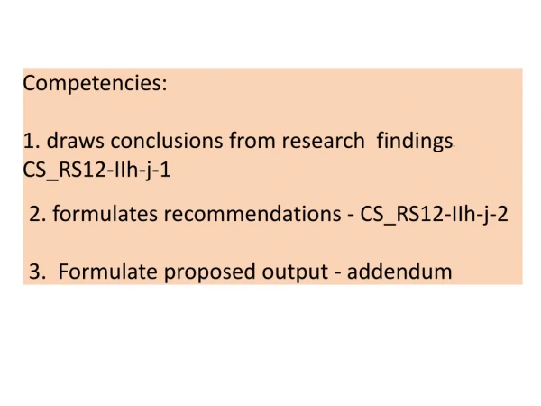 CHAPTER 3 Summary of Findings, Conclusions and Recommendations Significant Findings