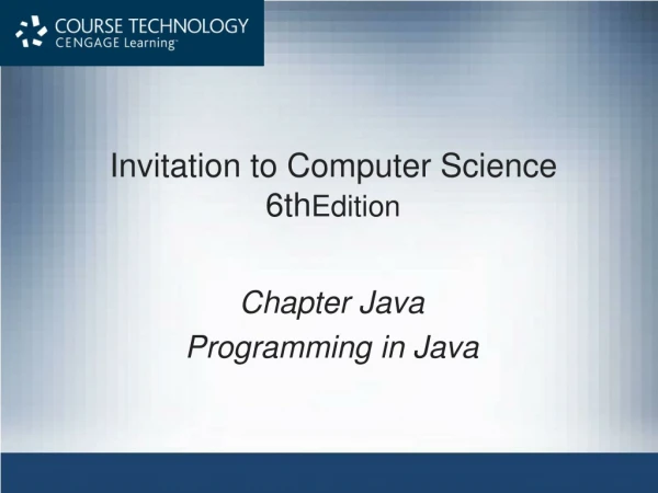 Invitation to Computer Science 6th Edition