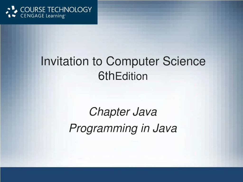 invitation to computer science 6th edition