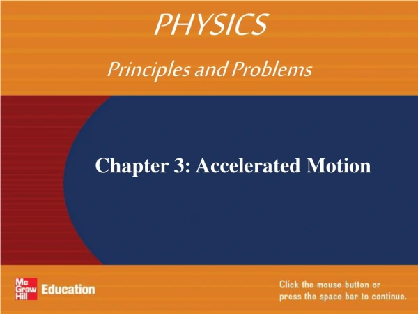 Chapter 3: Accelerated Motion