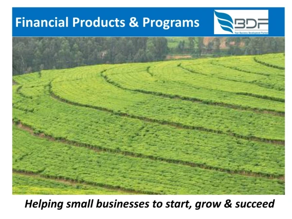 Financial Products &amp; Programs