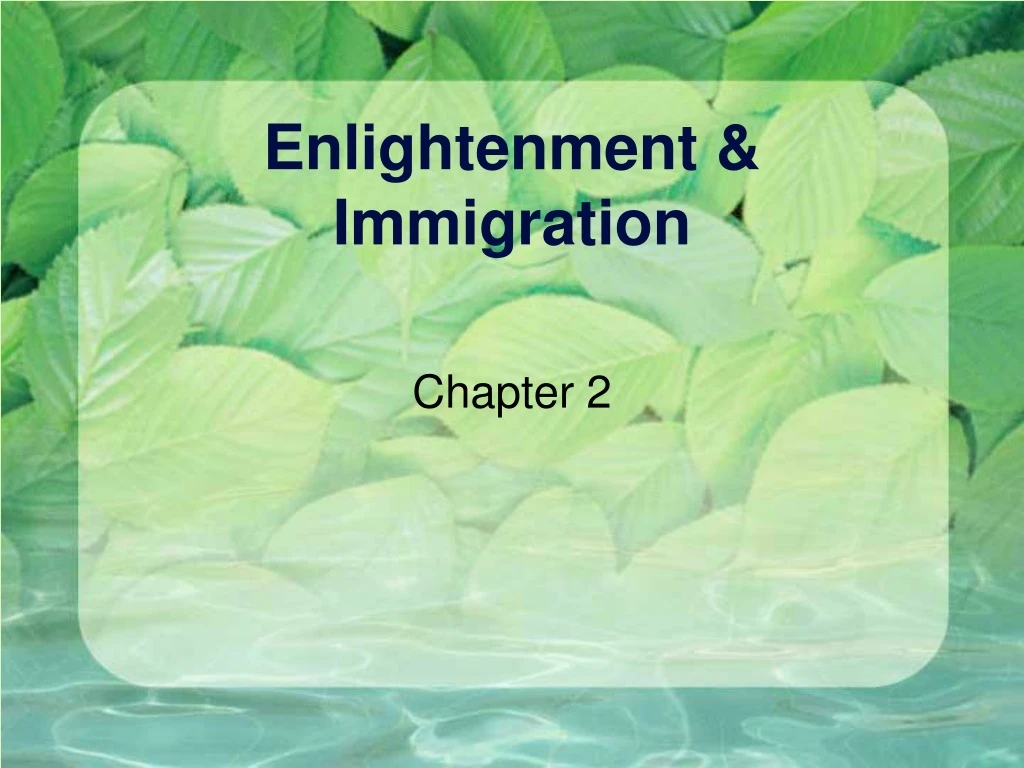 enlightenment immigration