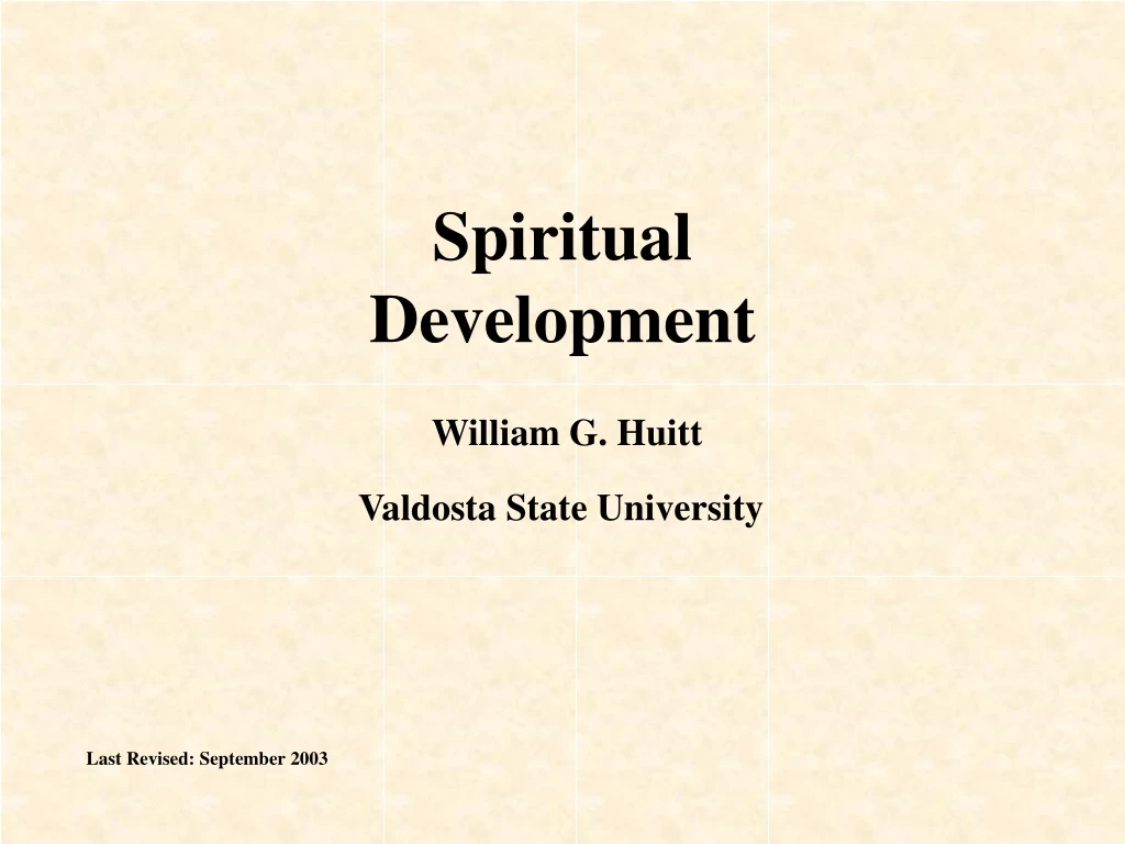 spiritual development