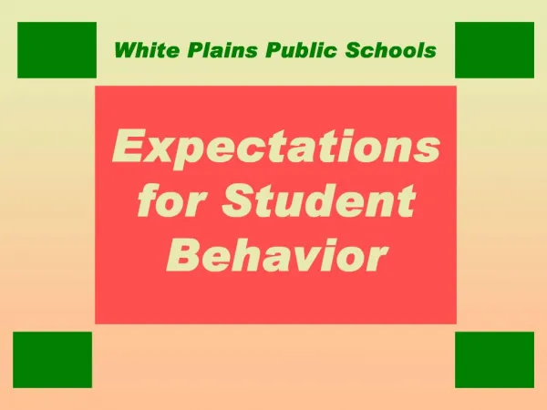 Expectations for Student Behavior