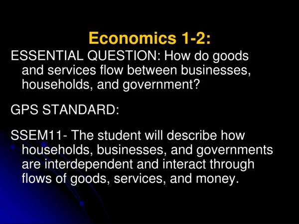 Economics 1-2: