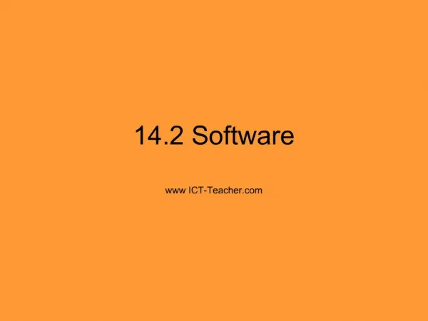 14.2 Software