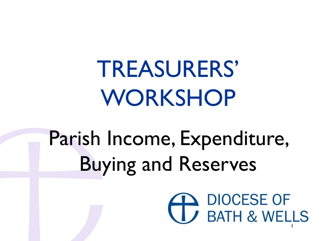 treasurers workshop parish income expenditure