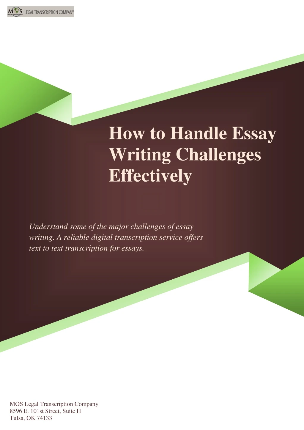 how to handle essay writing challenges effectively