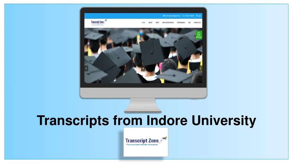 transcripts from indore university