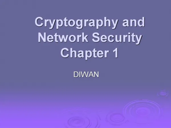 Cryptography and Network Security Chapter 1
