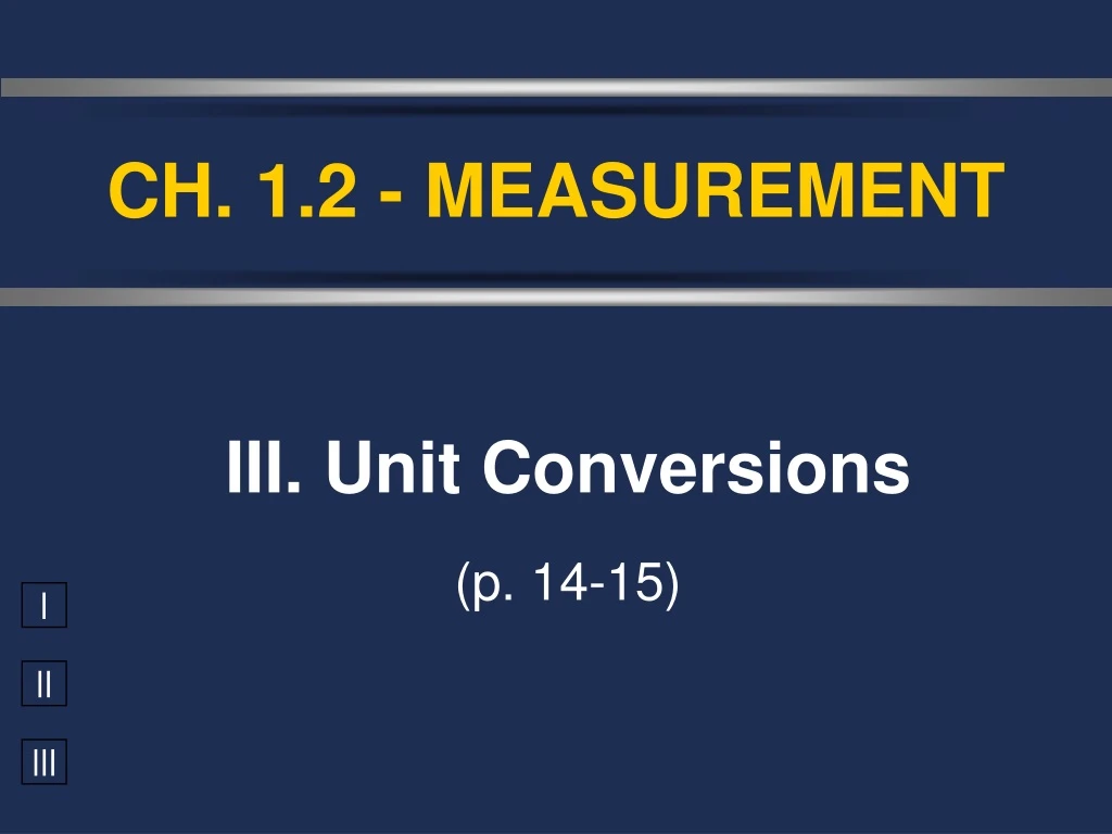 ch 1 2 measurement