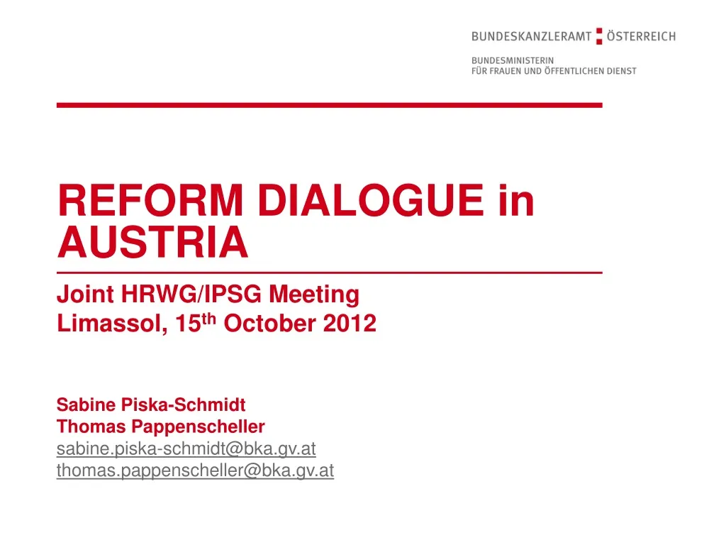 reform dialogue in austria