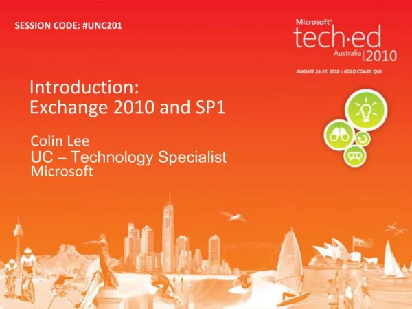 Introduction: Exchange 2010 and SP1
