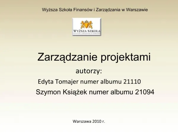 Zarzadzanie projektami