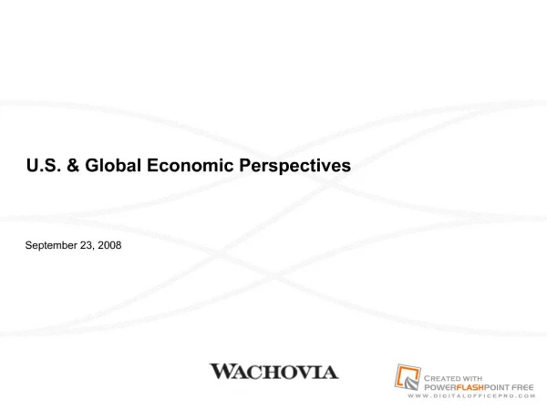 U.S. Global Economic Perspectives