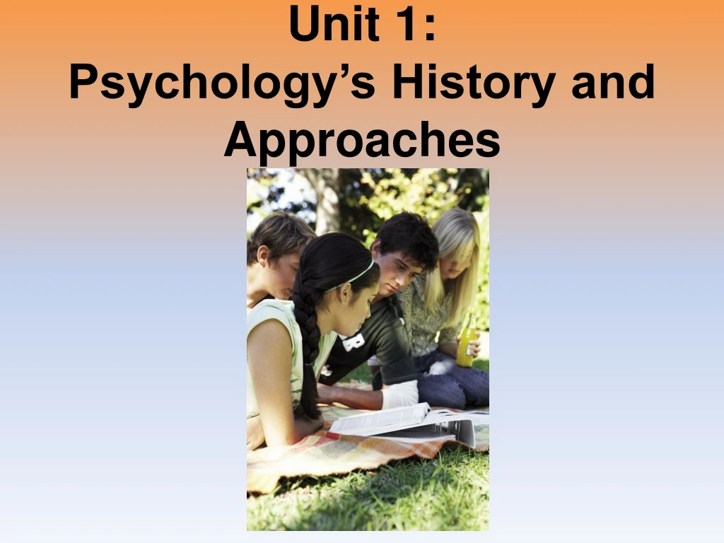 unit 1 psychology s history and approaches