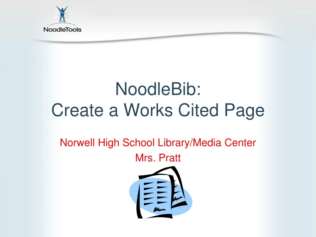 noodlebib create a works cited page