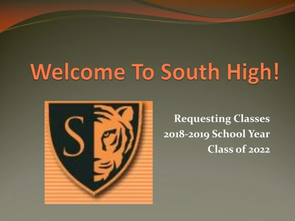 Welcome To South High!