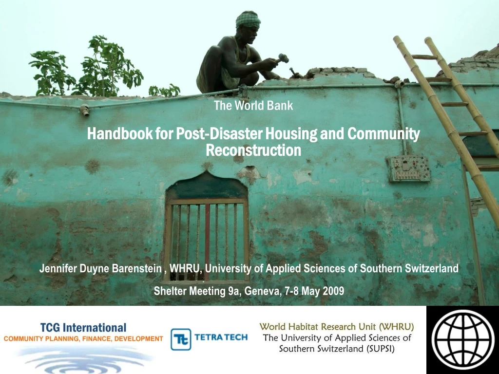 the world bank handbook for post disaster housing