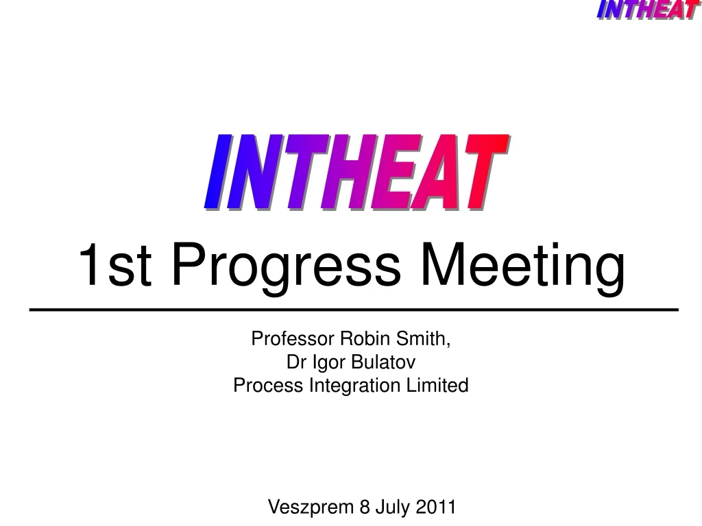 1st progress meeting