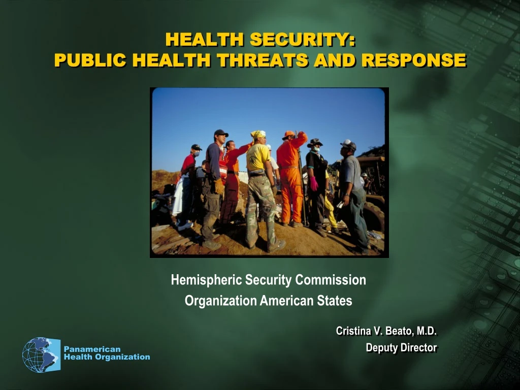 health security public health threats and response