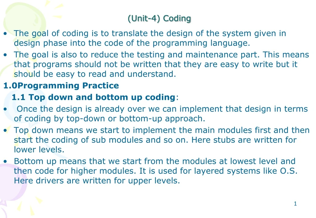 unit 4 coding