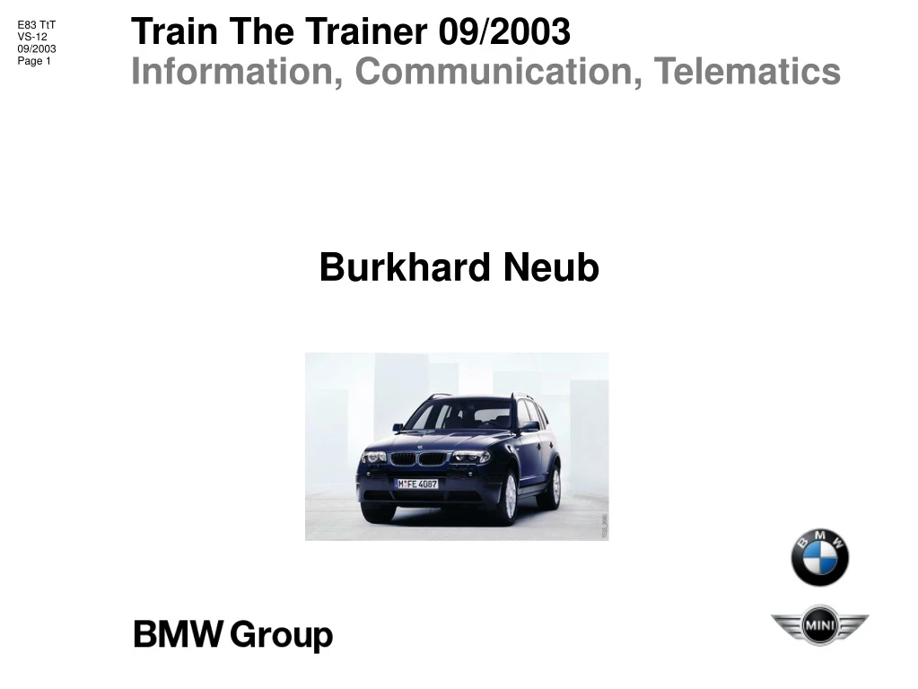 train the trainer 09 2003 information communication telematics