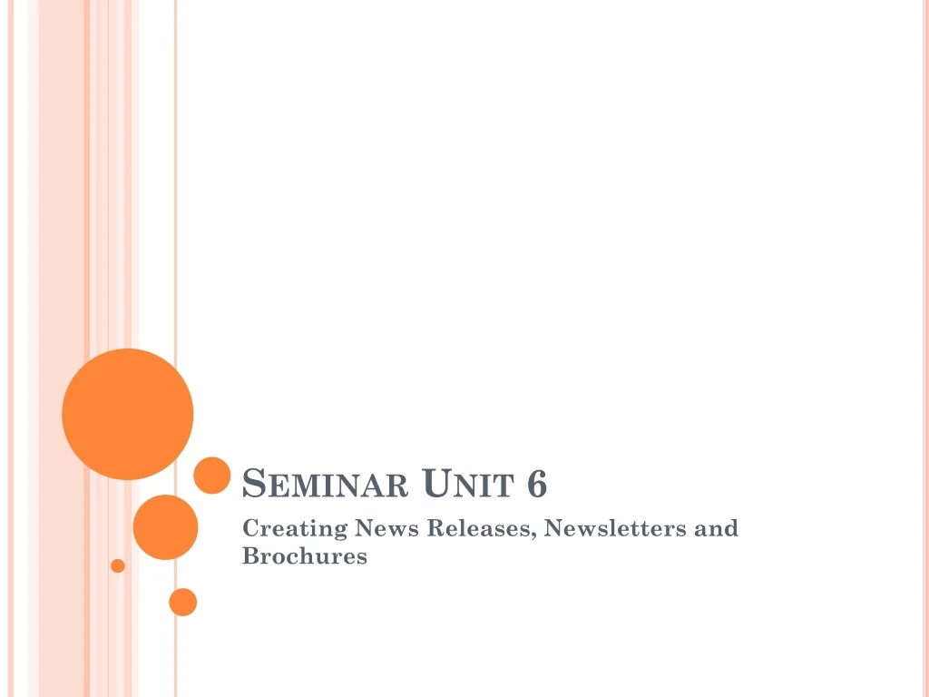 seminar unit 6