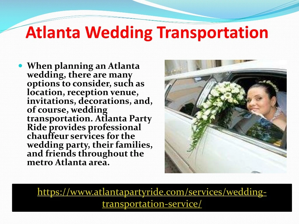 atlanta wedding transportation