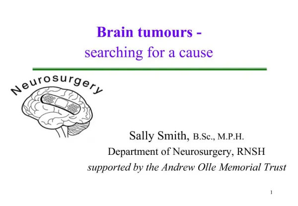 Brain tumours - searching for a cause