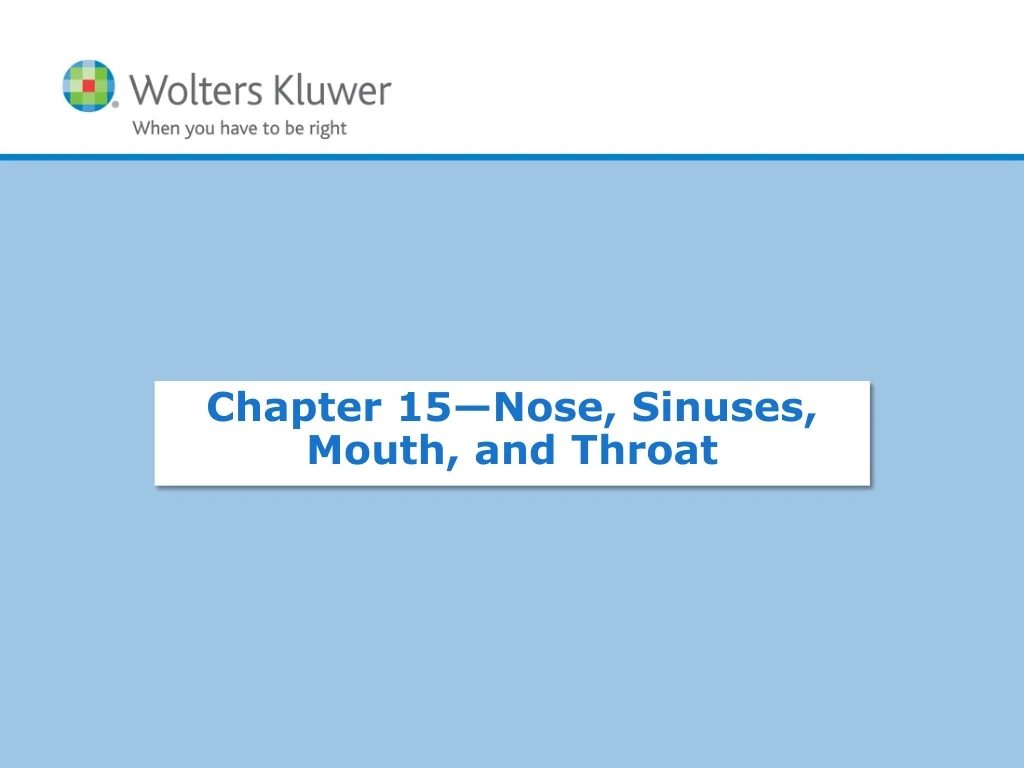 chapter 15 nose sinuses mouth and throat
