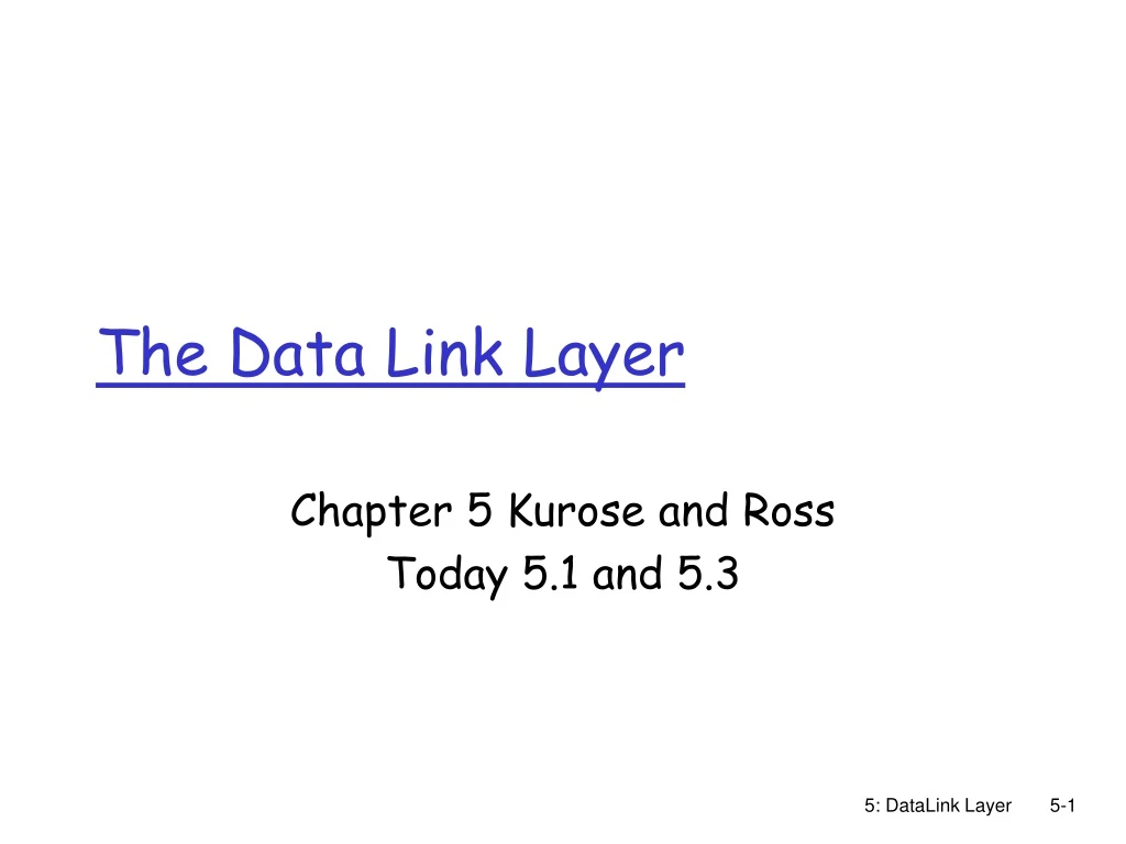 the data link layer