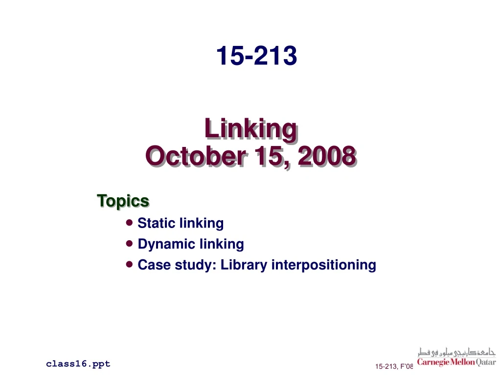 linking october 15 2008