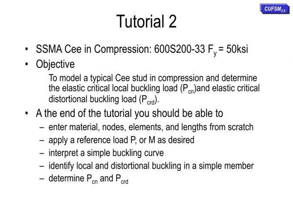 Tutorial 2